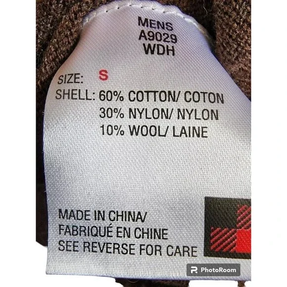 Woolrich Mens Sweater Size Small Brown 1/4 Zip - Picture 9 of 9